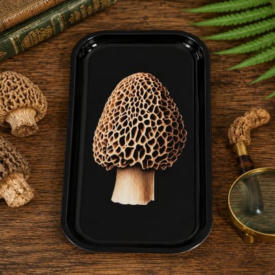 Morel Mushroom Metal Tray