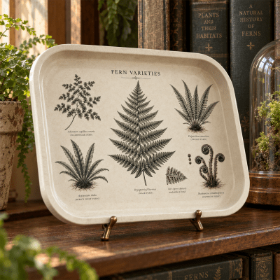 Woodland Fernarium Botanical Metal Tray