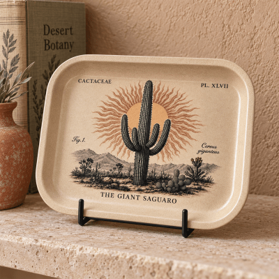 Sonoran Sentinel Saguaro Metal Tray