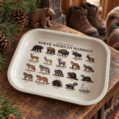 Wild Neighbors North American Mammal Metal Tray