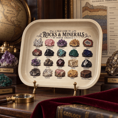 Earth Treasury Rocks and Minerals Metal Tray