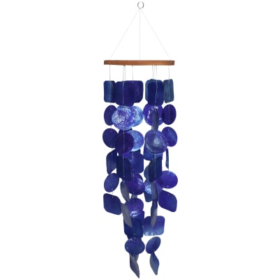 Deep Blue Sea Capiz Shell Chime