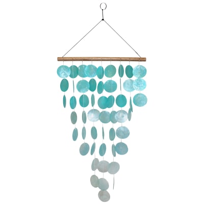 Aqua Waterfall Capiz Shell Chime