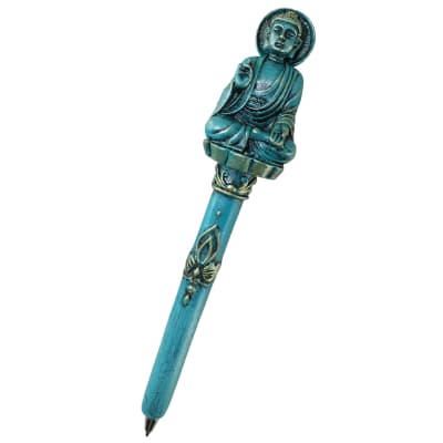 Buddha Pen Blue & Gold