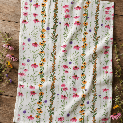 Wildflower Trellis Flour Sack Tea Towel