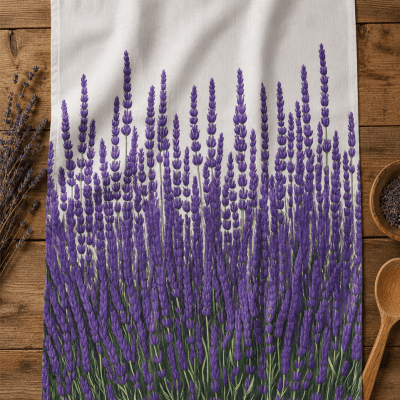 Lavender Fields Flour Sack Tea Towel