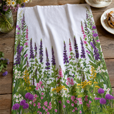 Lavender Gardens Flour Sack Tea Towel