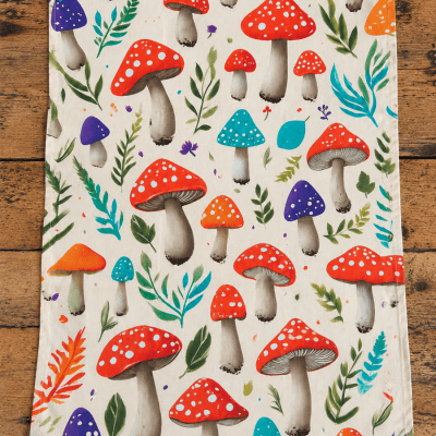 Tea Towel Amanita Mushroom