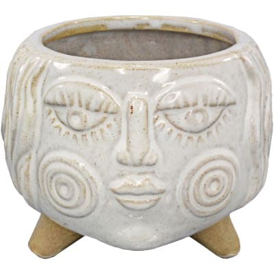 Maya Girl Hanging Planter Ceramic Blue