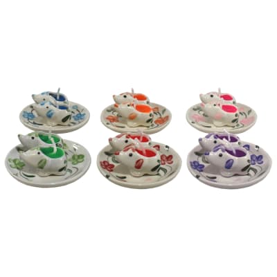 Elephant Candles on Tray