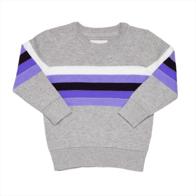 Purple Bold Stripe Sweater