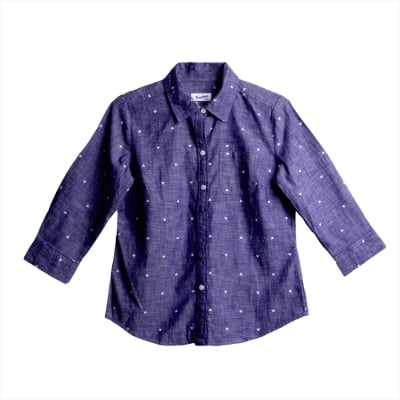 Purple Heart Pattern Button Shirt