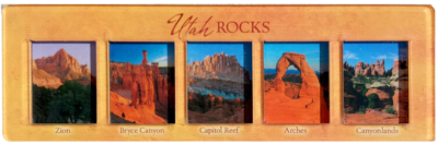 Utah Rocks 1"X5" Panoramic Acrylic Magnet