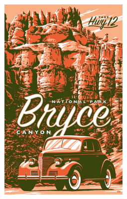 Bryce Canyon Hwy 12 Poster