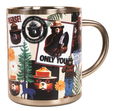 Smokey Bear Stainless Steel Coffee Mug