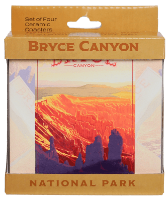 Bryce Canyon Retro Ranger Set of 4 Ceramic Coasters