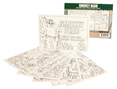Smokey Bear Coloring Postcard Set
