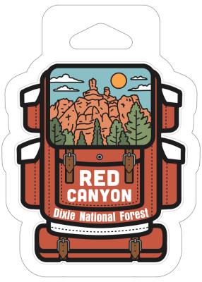 Red Canyon - Dixie National Forest Backpack Sticker