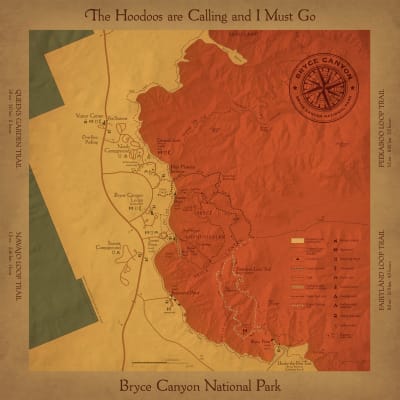 Bryce Trail Smart Map Bandana