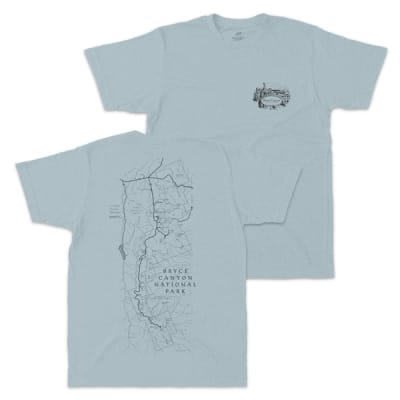 Bryce Canyon Line Map Short-Sleeve Unisex Tee - NEW COLOR