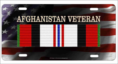 Afghanistan Campaign veteran personalized novelty license plate