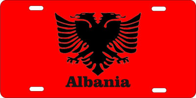personalized license plate Albania flag