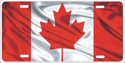 Canadian flag personalized novelty front license plate Decorative Car Tag