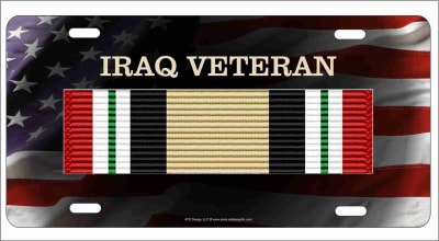 Iraq Campaign veteran personalized novelty license plate