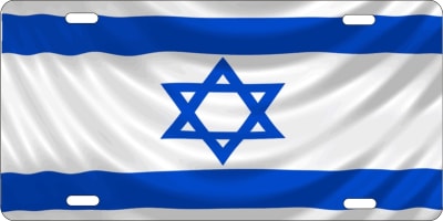 Israel flag personalized novelty front license plate Decorative vanity car tag