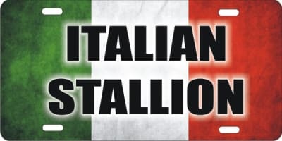 Italian flag Italian Stallion personalized novelty front license plate Decorative vanity car tag