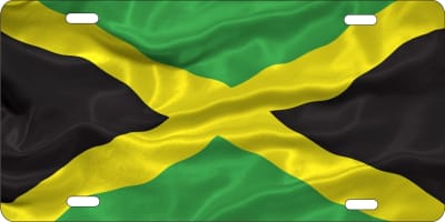 personalized novelty license plate Jamaican flag custom car tag