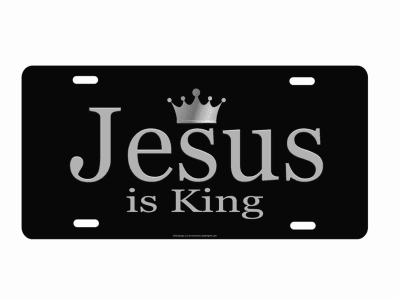 Jesus is king novelty license plate decorative vanity aluminum sign