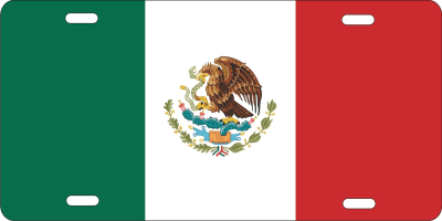 Mexican Flag custom car tag Custom License Plates, Personalized License Plates, Decorative License Plates, Front License Plates, Car Tags, airbrush