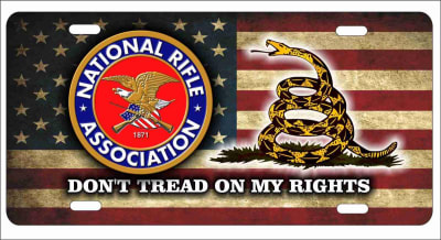 novelty license plate NRA DON'T TREAD ON My rights