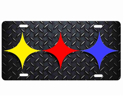 Pittsburgh Steelers Custom License Plates, Personalized License Plates, Decorative License Plates, Front License Plates, Car Tags, airbrush