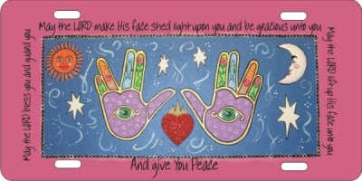 personalized novelty license plate The Priestly Blessing Custom License Plates, Personalized License Plates, Decorative License Plates, Front License Plates, Car Tags, airbrush