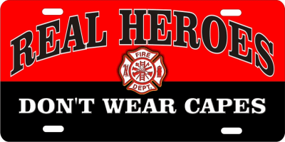 REAL HEROES fire dept car tag Custom License Plates, Personalized License Plates, Decorative License Plates, Front License Plates, Car Tags, airbrush