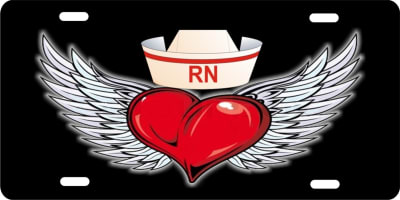 registered nurse custom car tag Custom License Plates, Personalized License Plates, Decorative License Plates, Front License Plates, Car Tags, airbrush