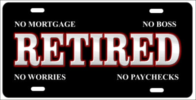 Retired personalized novelty front license plate Decorative Car Tag