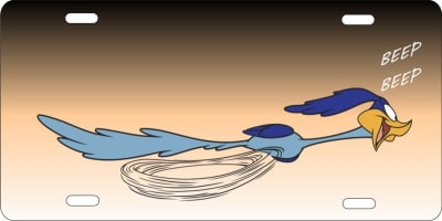 Road Runner custom car tag Custom License Plates, Personalized License Plates, Decorative License Plates, Front License Plates, Car Tags, airbrush