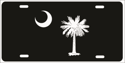 South Carolina flag Custom License Plates, Personalized License Plates, Decorative License Plates, Front License Plates, Car Tags, airbrush