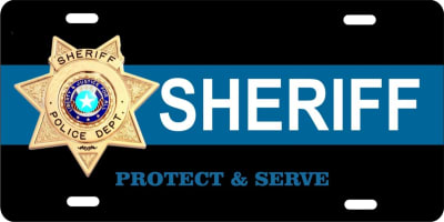 Sheriff custom car tag Custom License Plates, Personalized License Plates, Decorative License Plates, Front License Plates, Car Tags, airbrush
