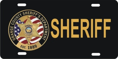 Orange County Sheriff Dept. custom car tag Custom License Plates, Personalized License Plates, Decorative License Plates, Front License Plates, Car Tags, airbrush