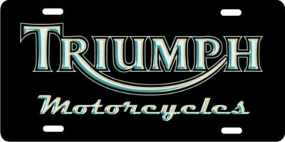 Triumph Motorcycles custom car tag Custom License Plates, Personalized License Plates, Decorative License Plates, Front License Plates, Car Tags, airbrush