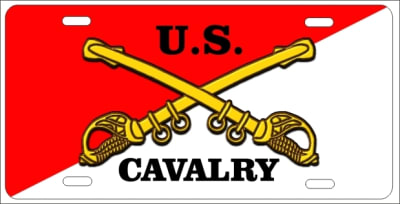 US Cavalry Custom License Plates, Personalized License Plates, Decorative License Plates, Front License Plates, Car Tags, airbrush