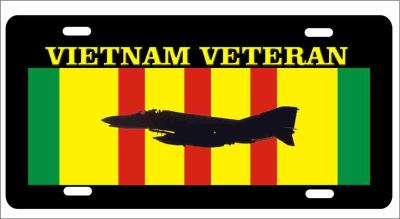 Vietnam veteran  F-4D jet Phantom personalized novelty Front license plate Decorative Aluminum Sign car tag