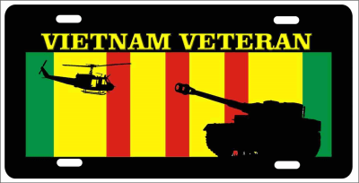 Vietnam veteran Tank personalized novelty front license plate Decorative vanity military car tag