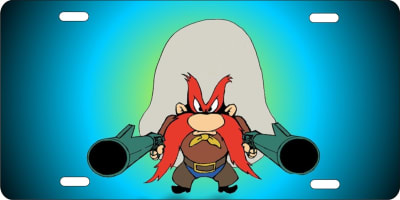 Yosemite Sam custom car tag Custom License Plates, Personalized License Plates, Decorative License Plates, Front License Plates, Car Tags, airbrush
