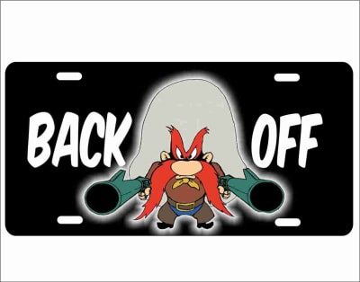 Yosemite Sam back off License Plates Decorative License Plates Front License Plates Car Tags airbrush