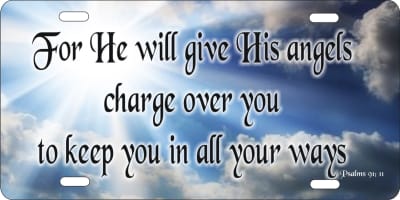 personalized novelty license plate angels psalms